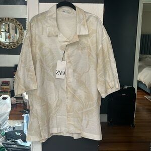 NWT Zara mens cotton shirt
